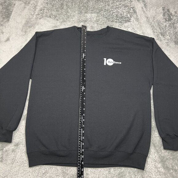Byte Dance Sweatshirt Mens Large Black Pullover 10th Anniversary Tik Tok Social - Picture 8 of 10